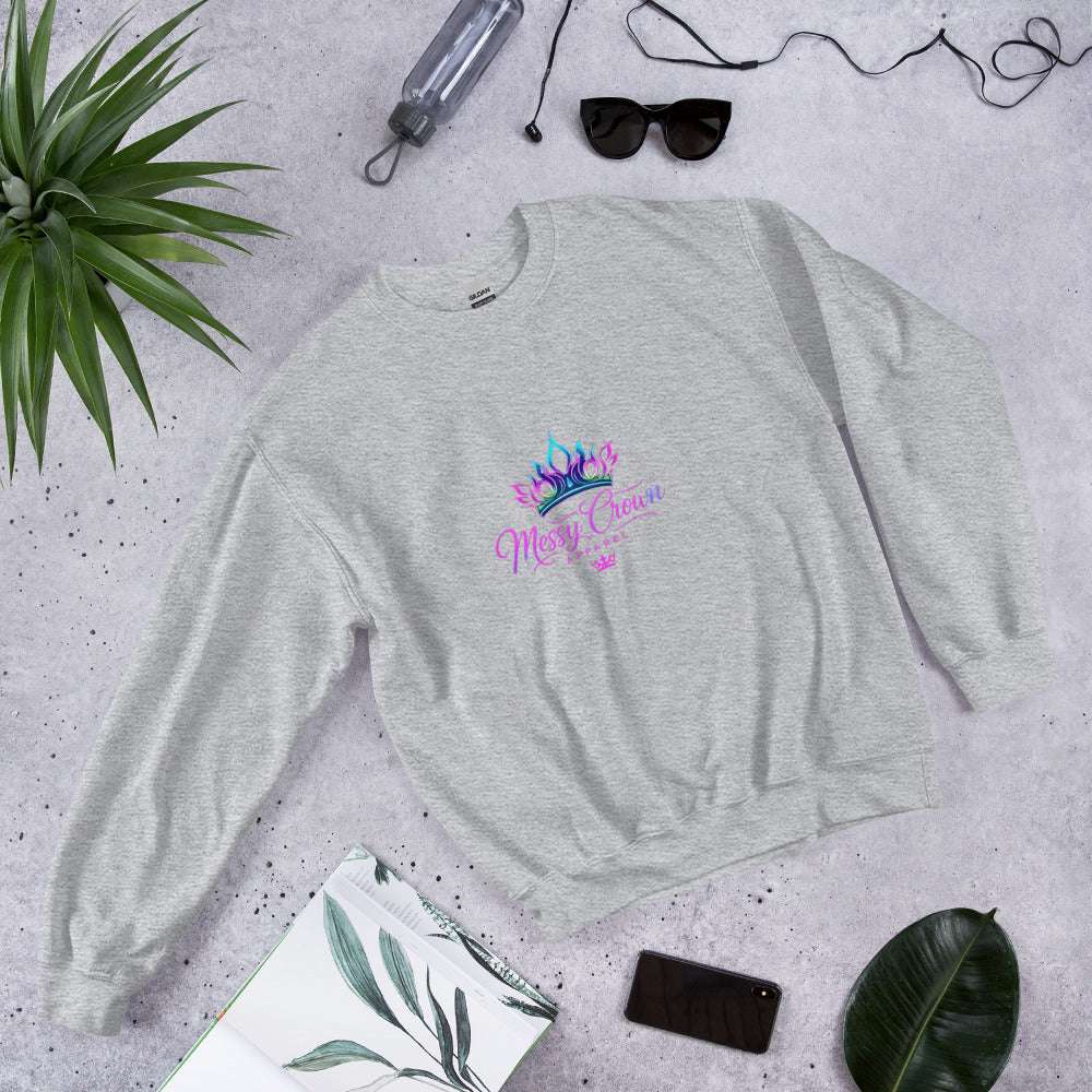 Unisex sweatshirt by Messy Crown Apparel with classic fit and soft air-jet spun yarn fabric