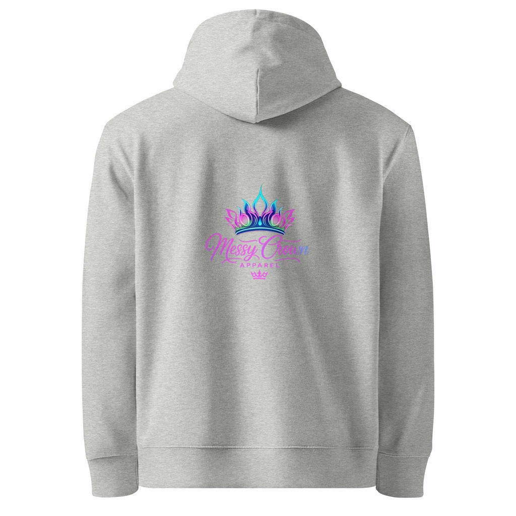 Unisex essential organic hoodie made from eco-friendly materials with kangaroo pocket and relaxed fit